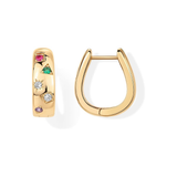 Prismwave Gold Hoop Earrings