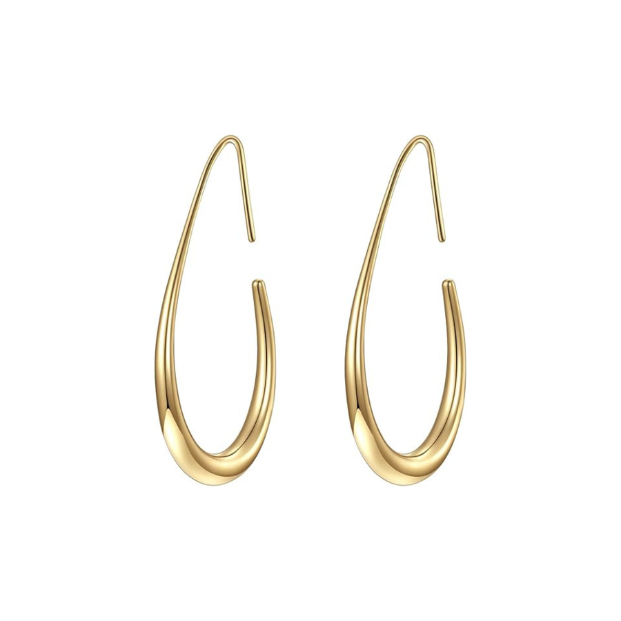 Sunlit Gold Hoop Earrings