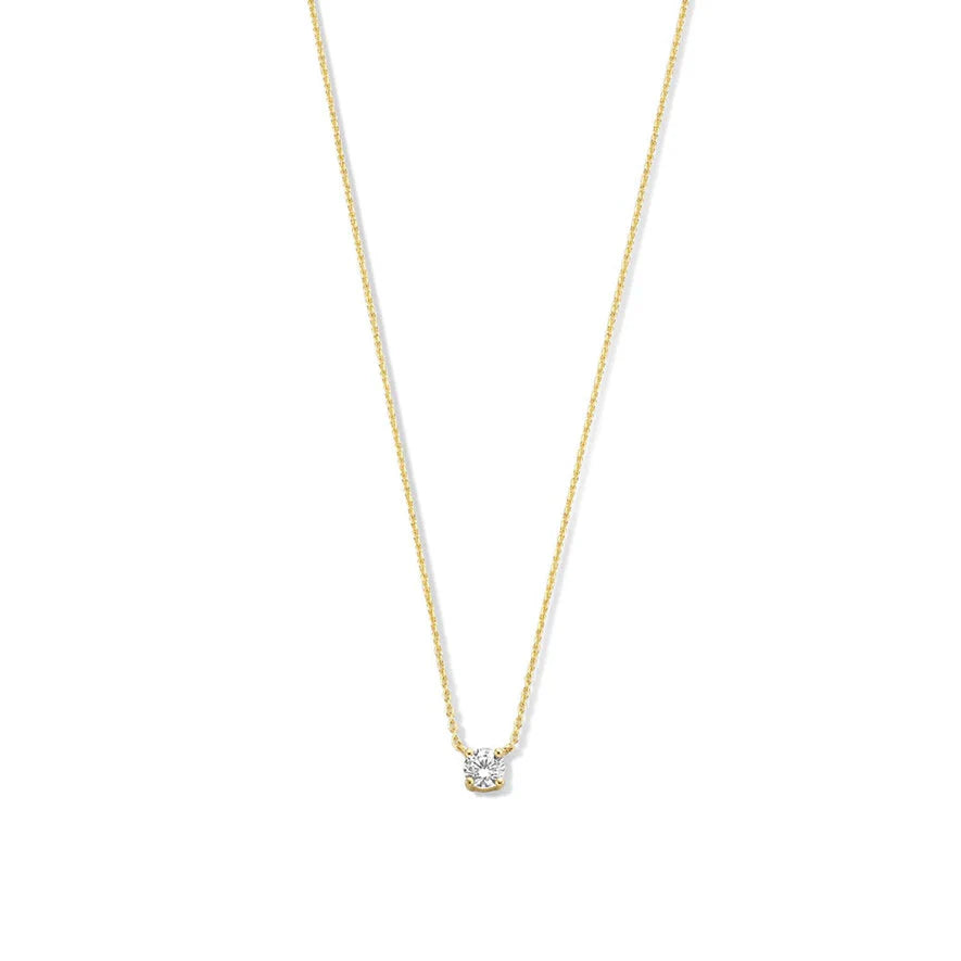 Clara Moissanite Stone Gold Necklace