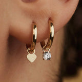 Larmes de Soleil Stone Gold Hoop Earrings