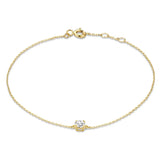 Clara Moissanite Stone Gold Bracelet