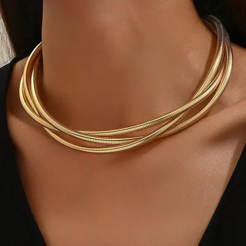 Trio Layer Gold Necklace