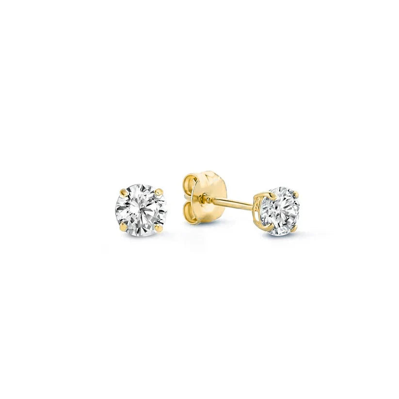 Larmes de Soleil Stone Gold Stud Earrings