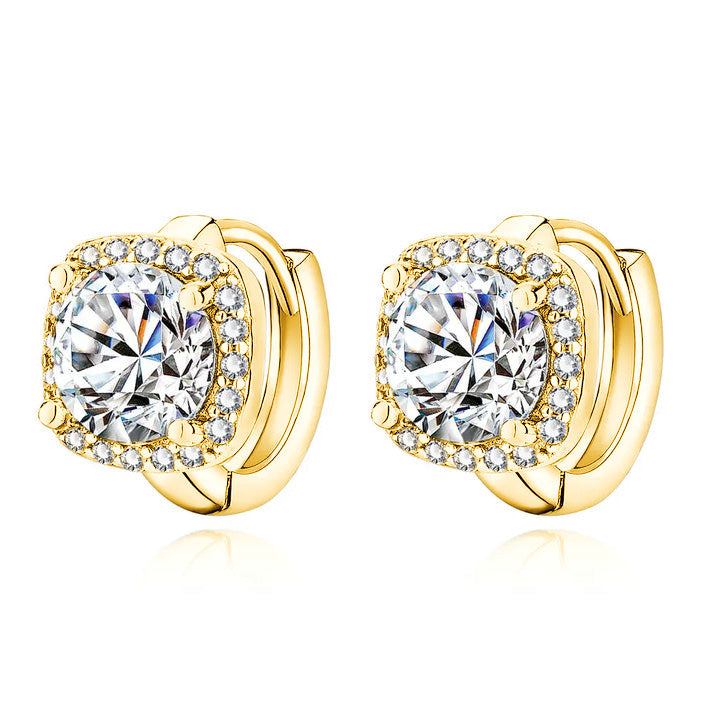 Nadia Square Gold Earrings