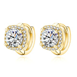 Nadine square earrings | White Gold
