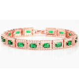 Emerald Green Statement Gold Bracelet