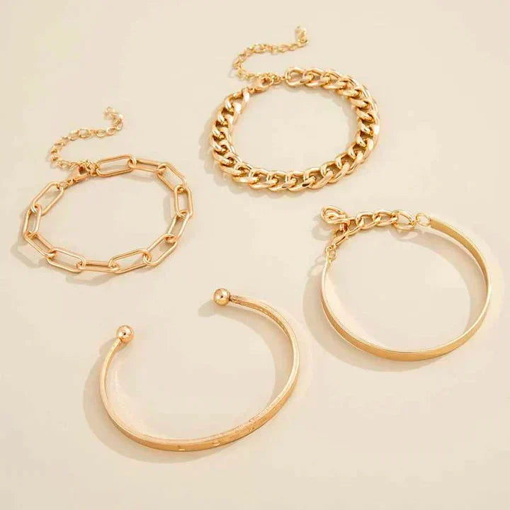 Elian Mercer Gold Bracelet Set