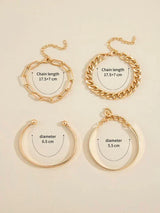 Elian Mercer Gold Bracelet Set