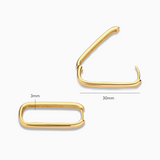 Emblem Gold Hoop Earrings