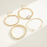 Domitia Calvina Bracelet Set | White Gold